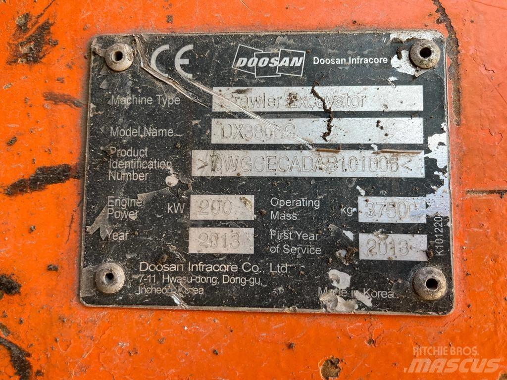 Doosan DX 380 LC Roomikekskavaatorid