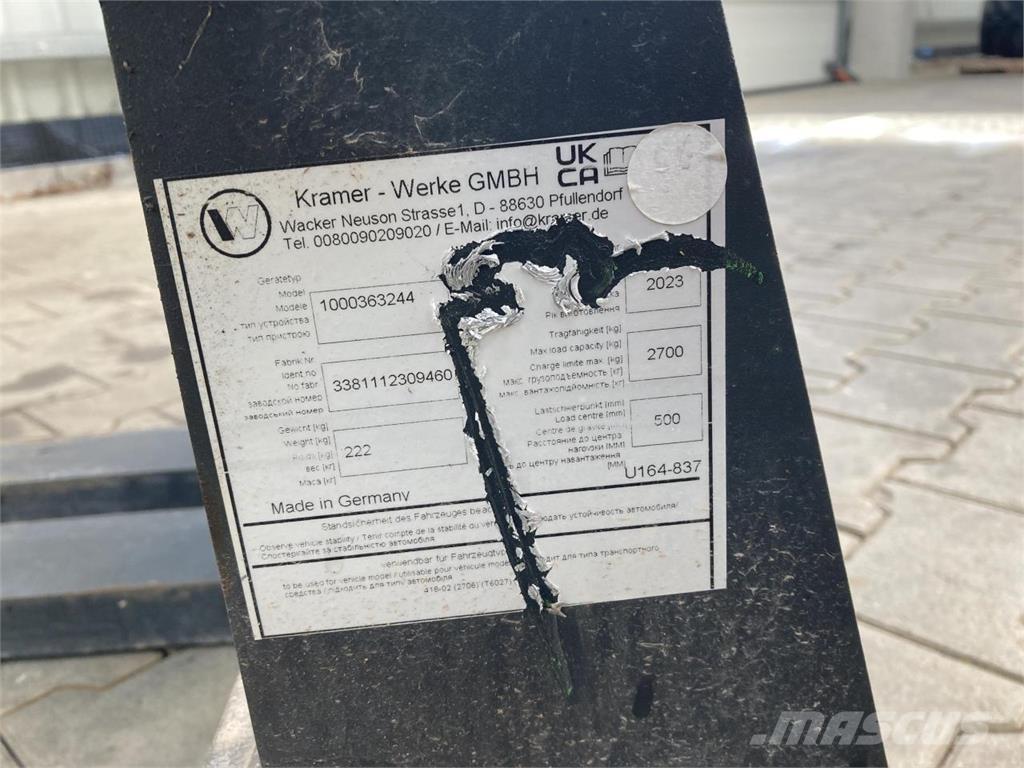 Kramer 1200 mm Frontaallaadurite tarvikud