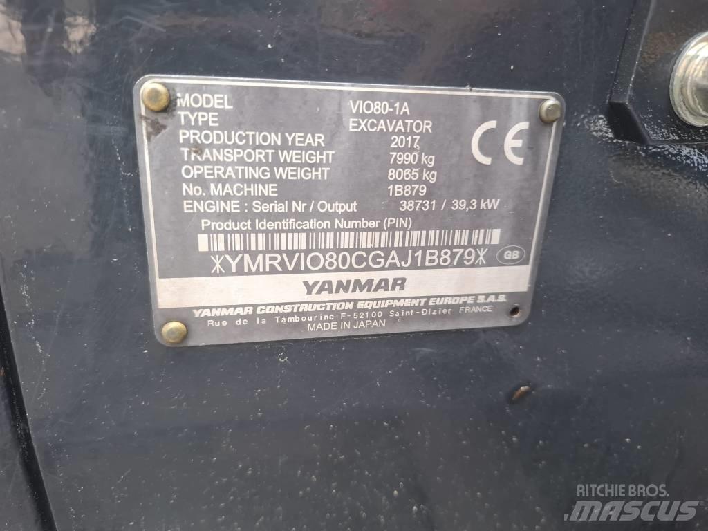 Yanmar Vio 80-1A Väikeekskavaatorid 7t-12t