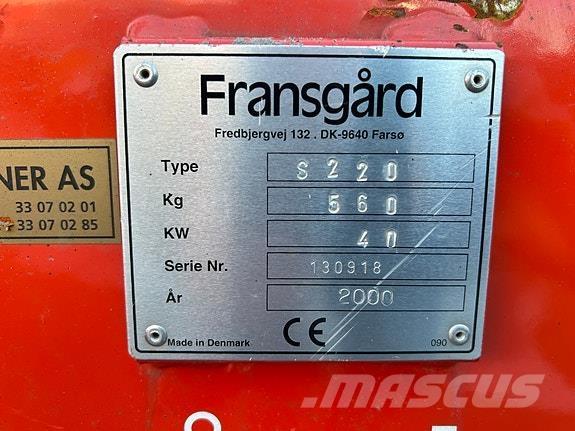 Fransgård S-220 Muud teekoristamise ja lumekoristamise masinad
