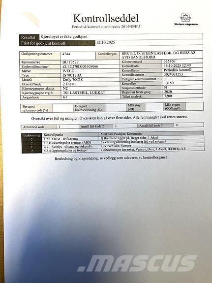 Iveco DAILY 70C18 Furgoonautod