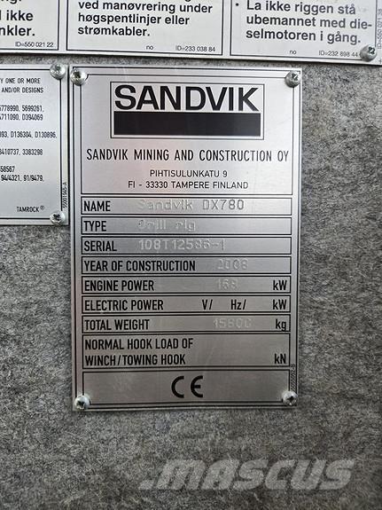 Sandvik DX780 Vertikaalsed puurmasinad