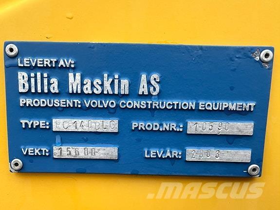 Volvo EC 140 B LC Roomikekskavaatorid