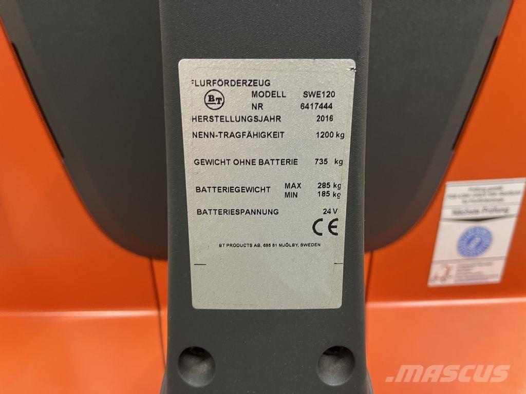 BT SWE 120 Järelkäidavad virnastajad
