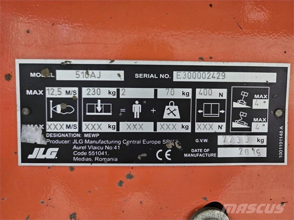 JLG 510AJ Iseliikuvad poomtõstukid