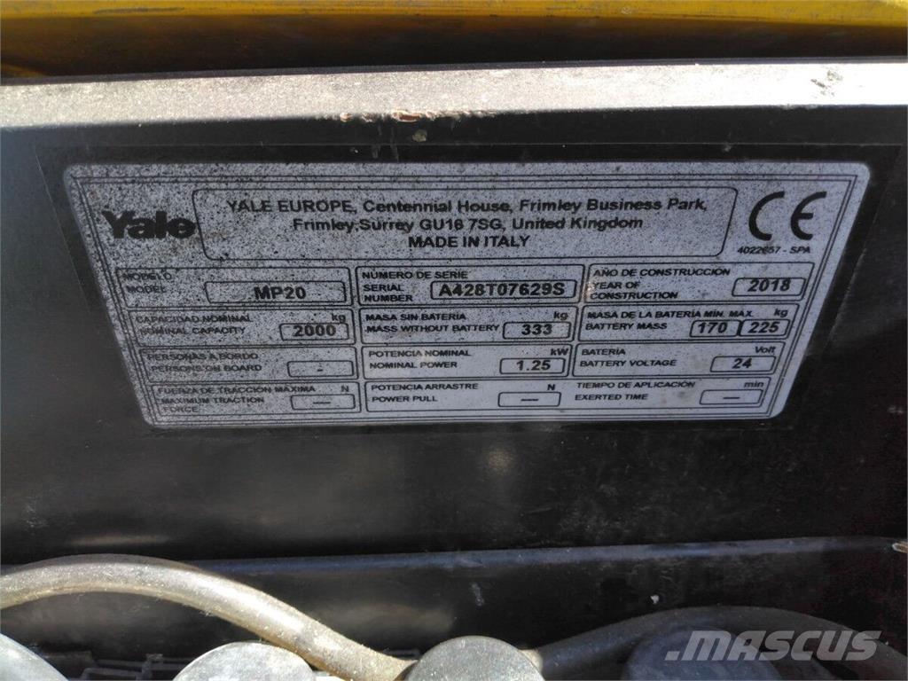 Yale MP20 Muud