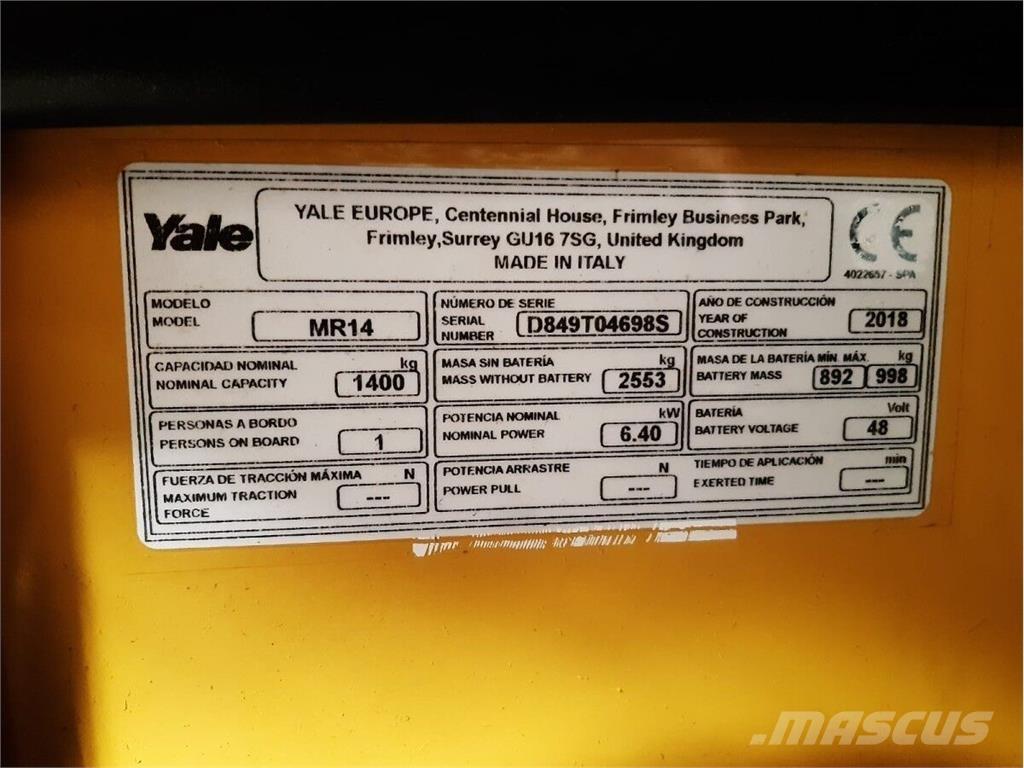 Yale MR14 Muud