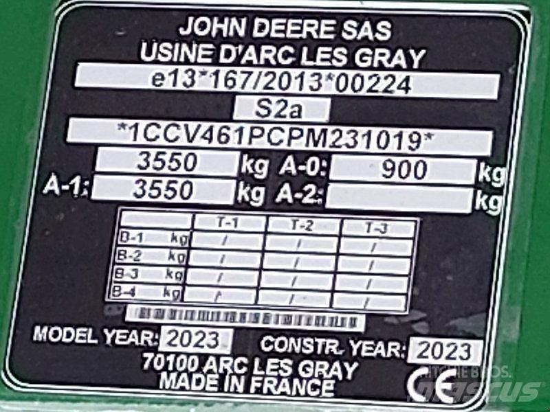 John Deere V461M Muud põllumajandusmasinad