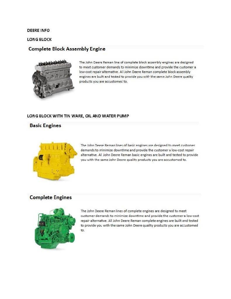 John Deere 6090HDW13 Mootorid
