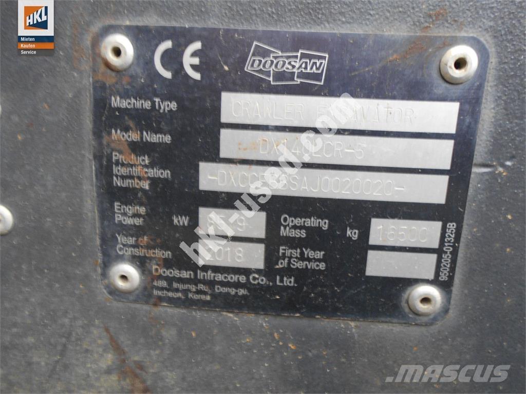 Doosan DX 140 LCR-5 Roomikekskavaatorid