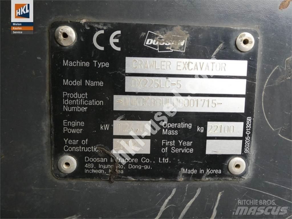 Doosan DX 225 LC-5 Roomikekskavaatorid
