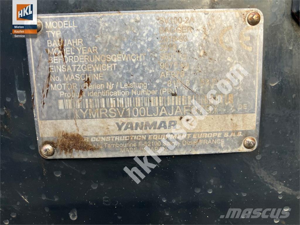 Yanmar SV 100-2 Miniekskavaatorid < 7 t