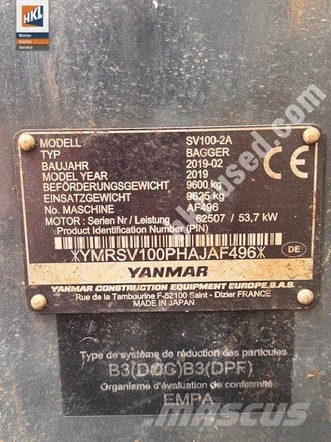 Yanmar SV 100-2 Miniekskavaatorid < 7 t