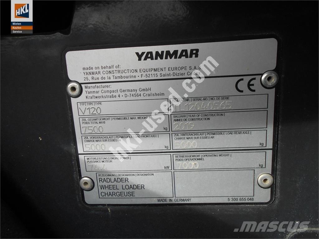Yanmar V 120 Rataslaadurid