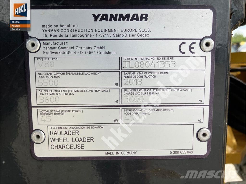 Yanmar V 80 Rataslaadurid