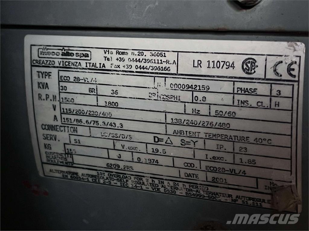  30 kVA Perkins generator Mootorid