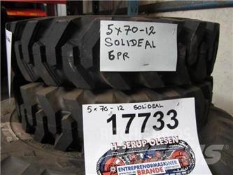  5X70-12 Solideal dæk - 2 stk. Rehvid, rattad ja veljed