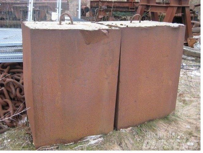  Ballastvægte 4 stk. - 2300 kg Kraanade varuosad ja varustus