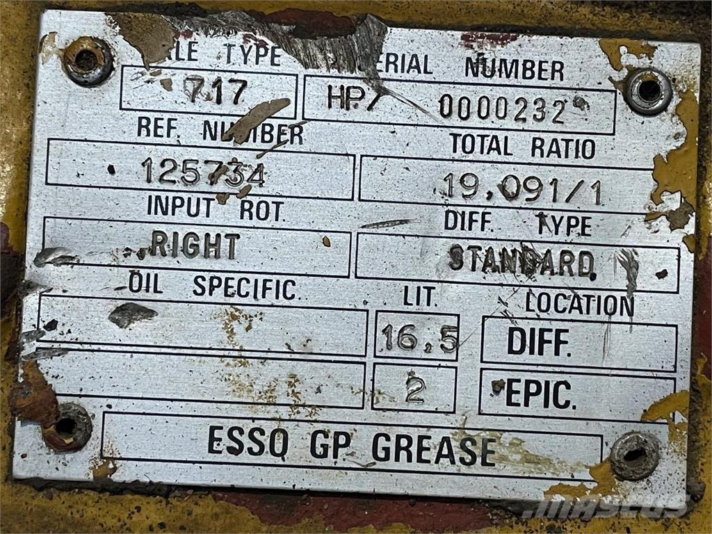  Frontaksel ex. Hydrema 906 Sillad