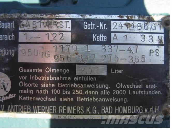  P.I.V. gear Type GA B1VERST Käigukastid