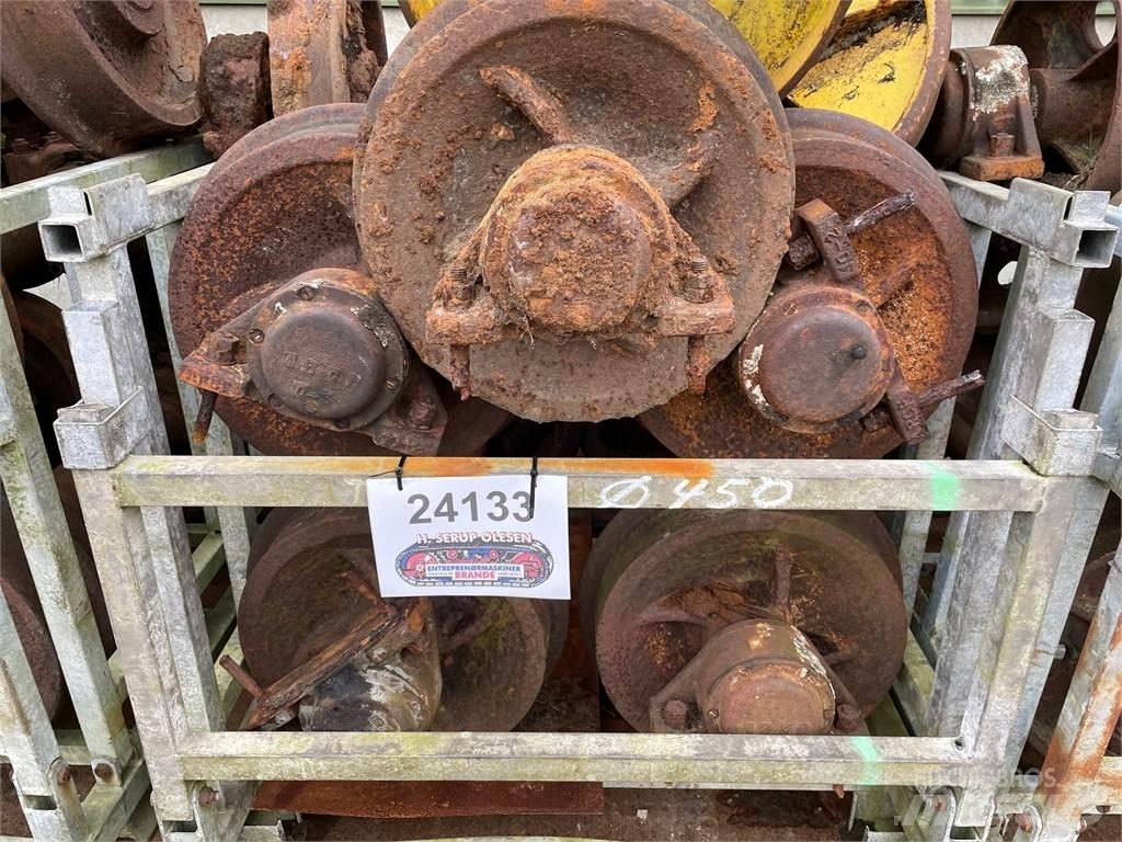  Skinnehjul ø450 mm + flange Rehvid, rattad ja veljed