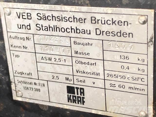 VEB spil - 2,5 T - 2 stk. Telfrid, vintsid ja materjaliliftid