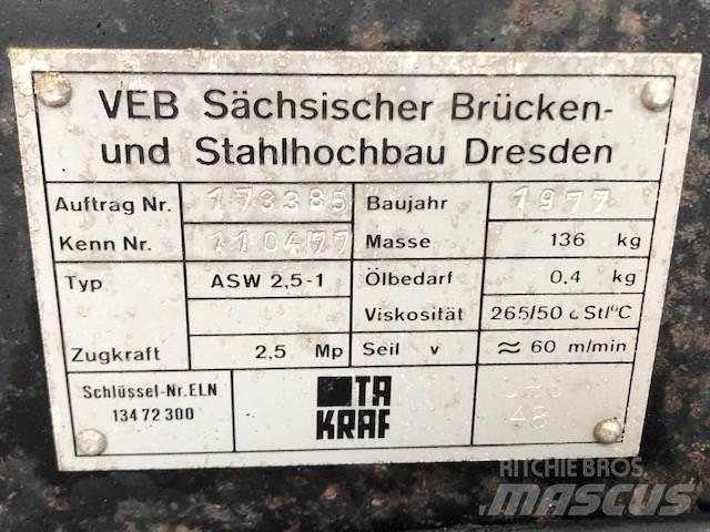 VEB spil - 2,5 T - 2 stk. Telfrid, vintsid ja materjaliliftid