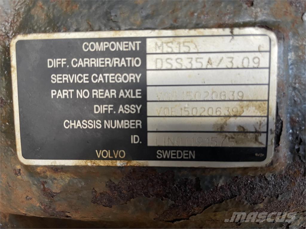 Volvo A40E bagaksel Sillad