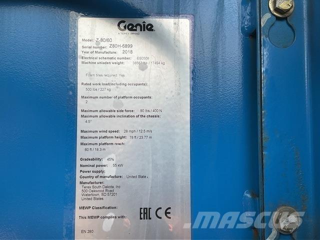 Genie Z80/60 Iseliikuvad poomtõstukid