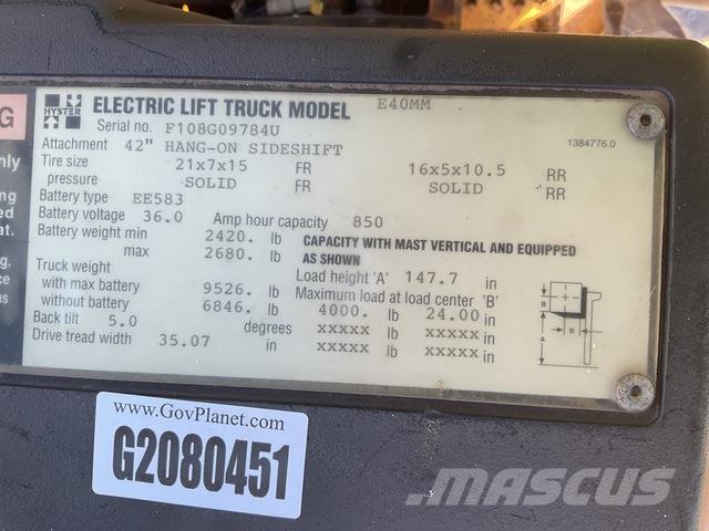 Hyster E40MM Elektritõstukid