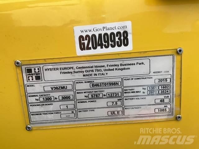 Hyster V30ZMU Keskmise kõrgusega komplekteerimistõstukid