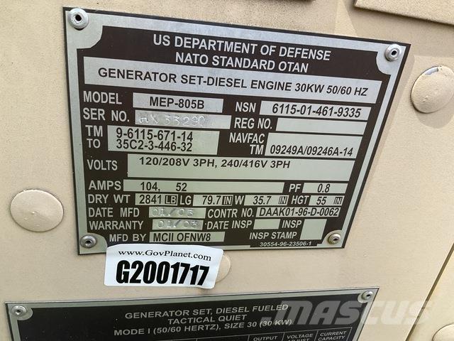  MCII MEP-805B Diiselgeneraatorid