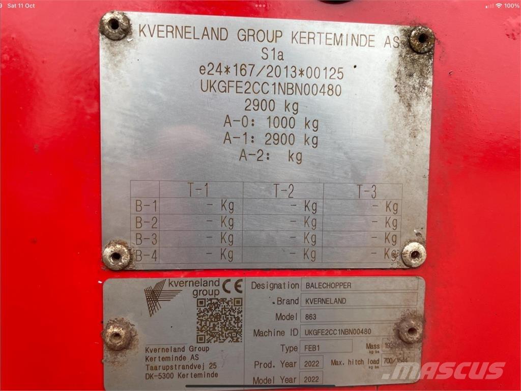 Kverneland 863 Söödajagajad/mikserid