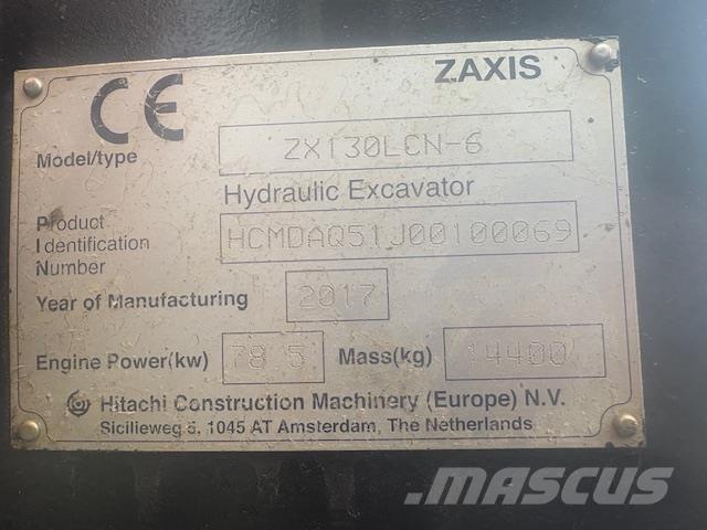 Hitachi ZX130-6 Roomikekskavaatorid