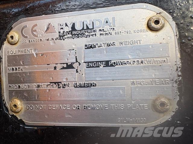 Hyundai R140-9A Roomikekskavaatorid