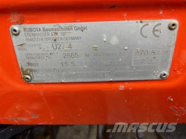 Kubota U27-4 Väikeekskavaatorid 7t-12t