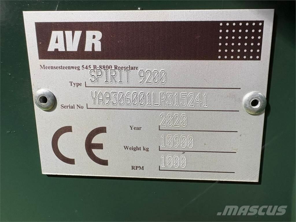 AVR SPIRIT 9200 Kartulikombainid ja kaevajad
