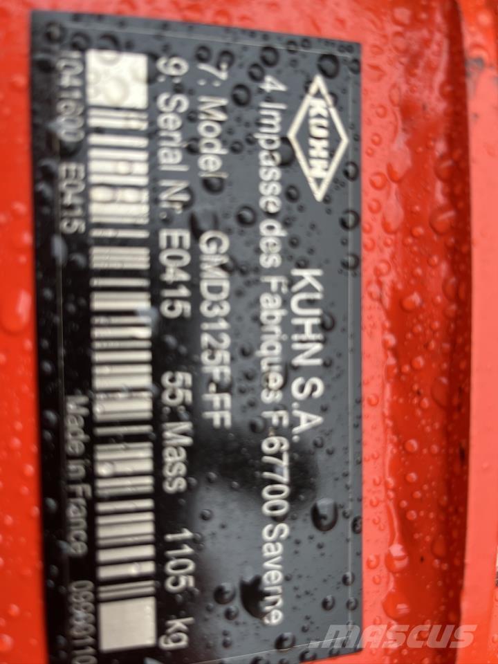 Kuhn GMD 3125 F Iseliikuvad niidukid-vaalutid