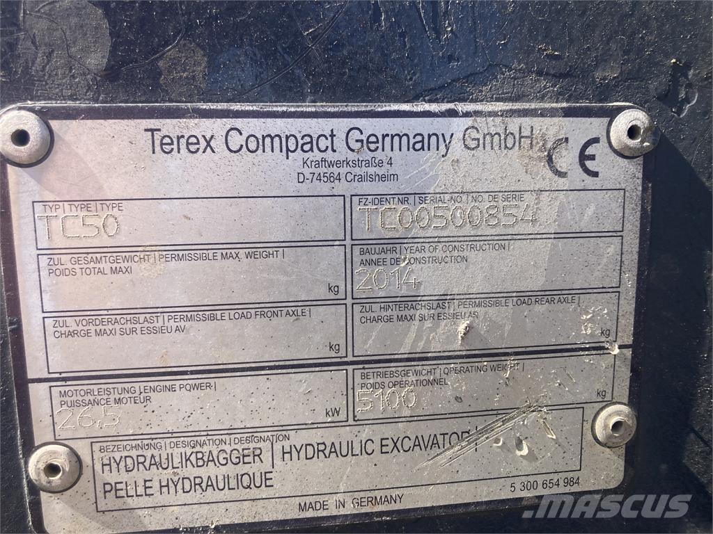 Terex TC50 Miniekskavaatorid < 7 t