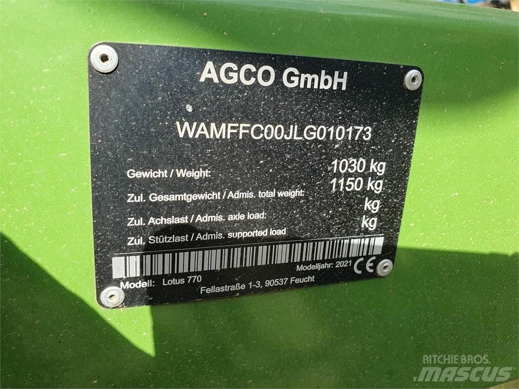 Fendt LOTUS 770 Vaalutid ja kaarutid