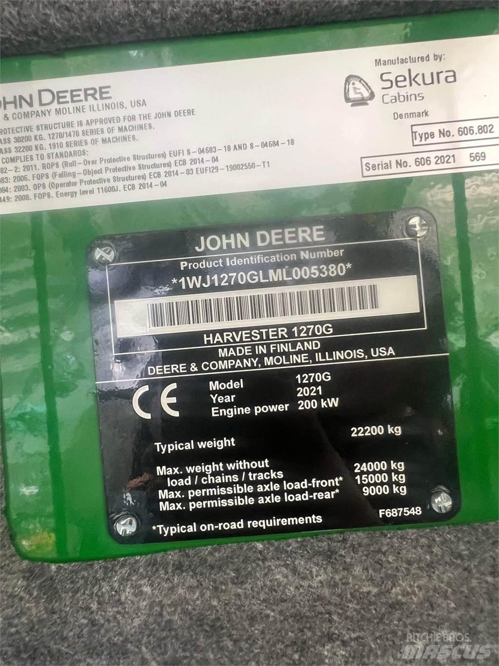 John Deere 1270G Harvesterid