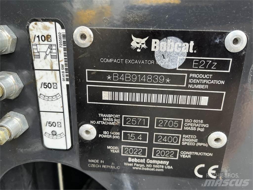Bobcat E 27z Miniekskavaatorid < 7 t