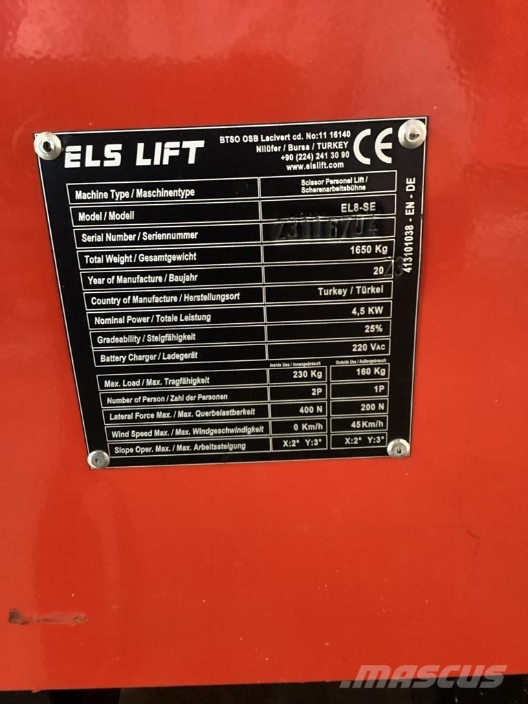 ELS LIFT EL8-SE Käärtõstukid