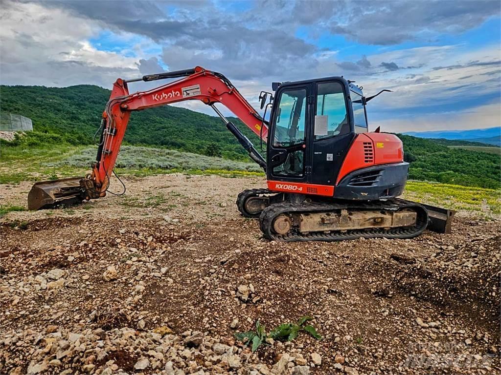 Kubota KX080-4 Miniekskavaatorid < 7 t