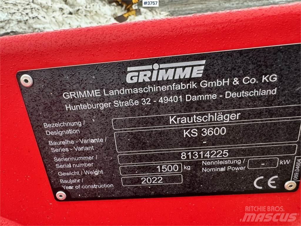 Grimme KS3600 Muud osad
