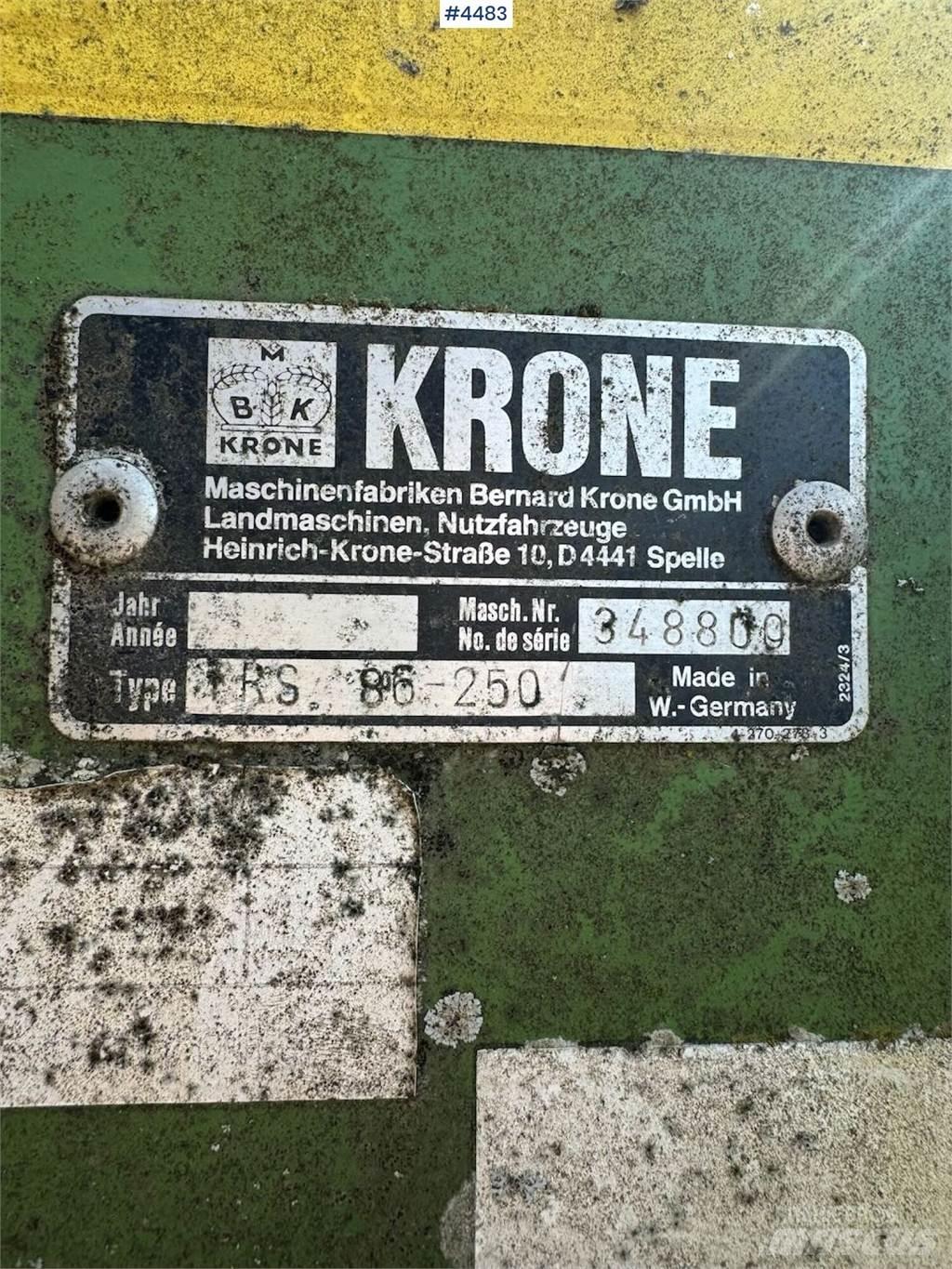 Krone TRS 86 Muud mullaharimismasinad ja tarvikud
