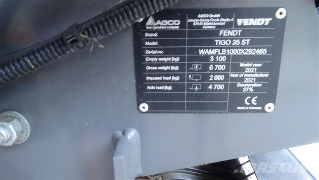 Fendt Tigo Laadurhaagised
