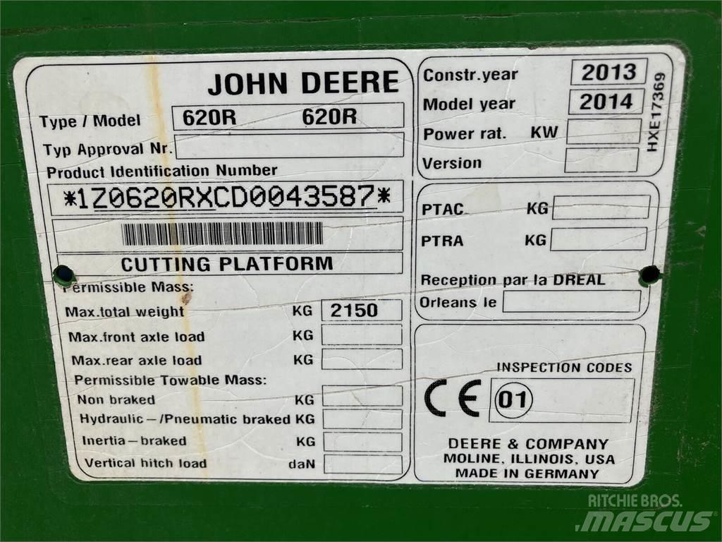 John Deere 620R Lisavarustus ja komponendid