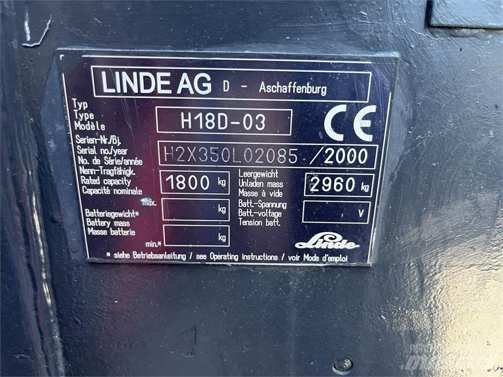 Linde H 18 D Kahveltõstukid - muud
