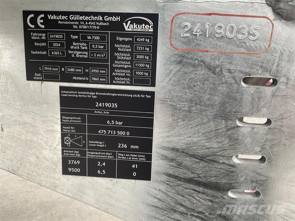  Vakutec VA 7300 Lägapaagid